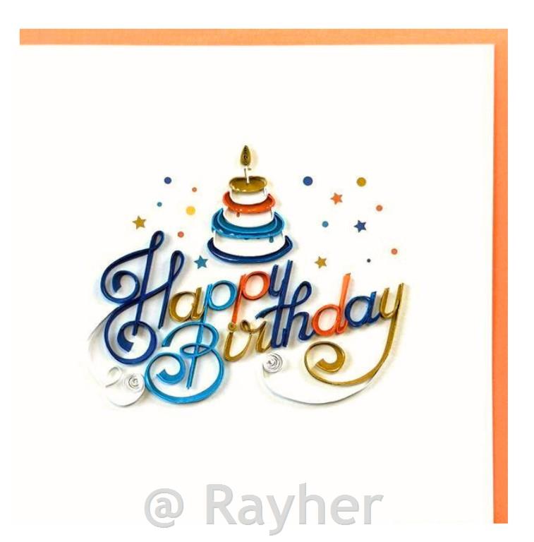 Voščilnica Petit Petales, Happy Birthday + kuverta