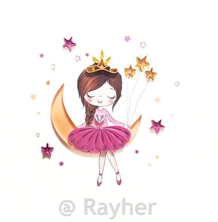 Voščilnica Petit Petales, Princeska + kuverta