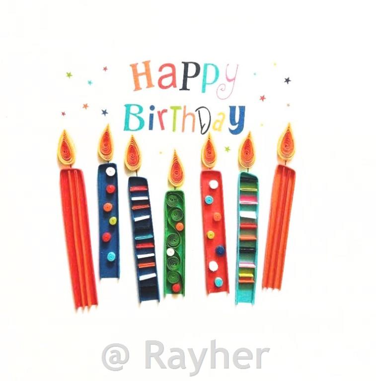 Voščilnica Petit Petales, Rojstnodnevne svečke+ kuverta