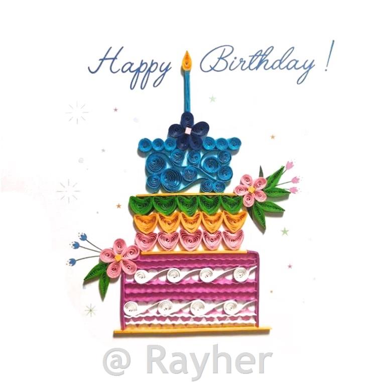 Voščilnica Petit Petales, Torta + kuverta