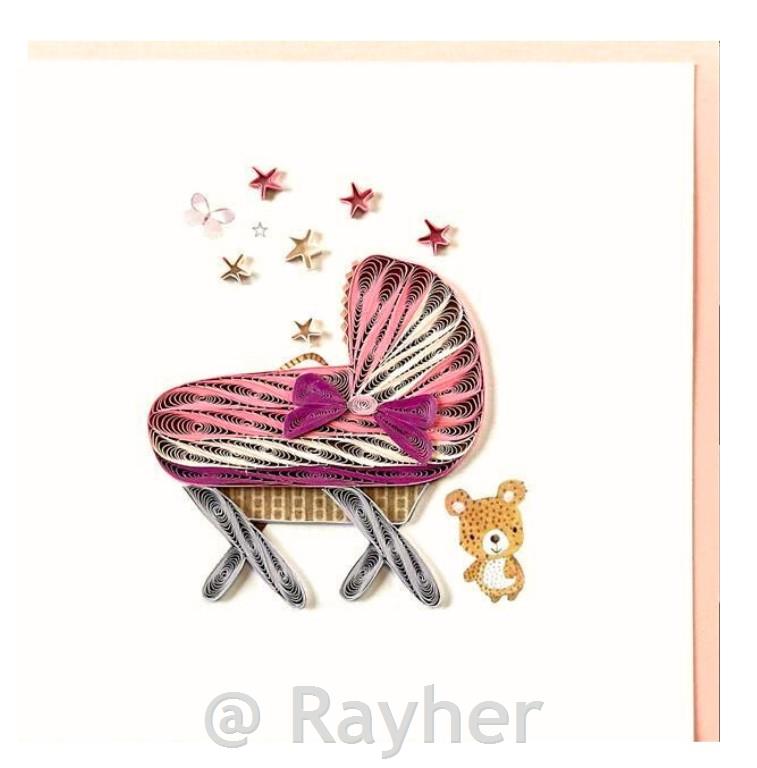 Voščilnica Petit Petales, Zibka roza + kuverta