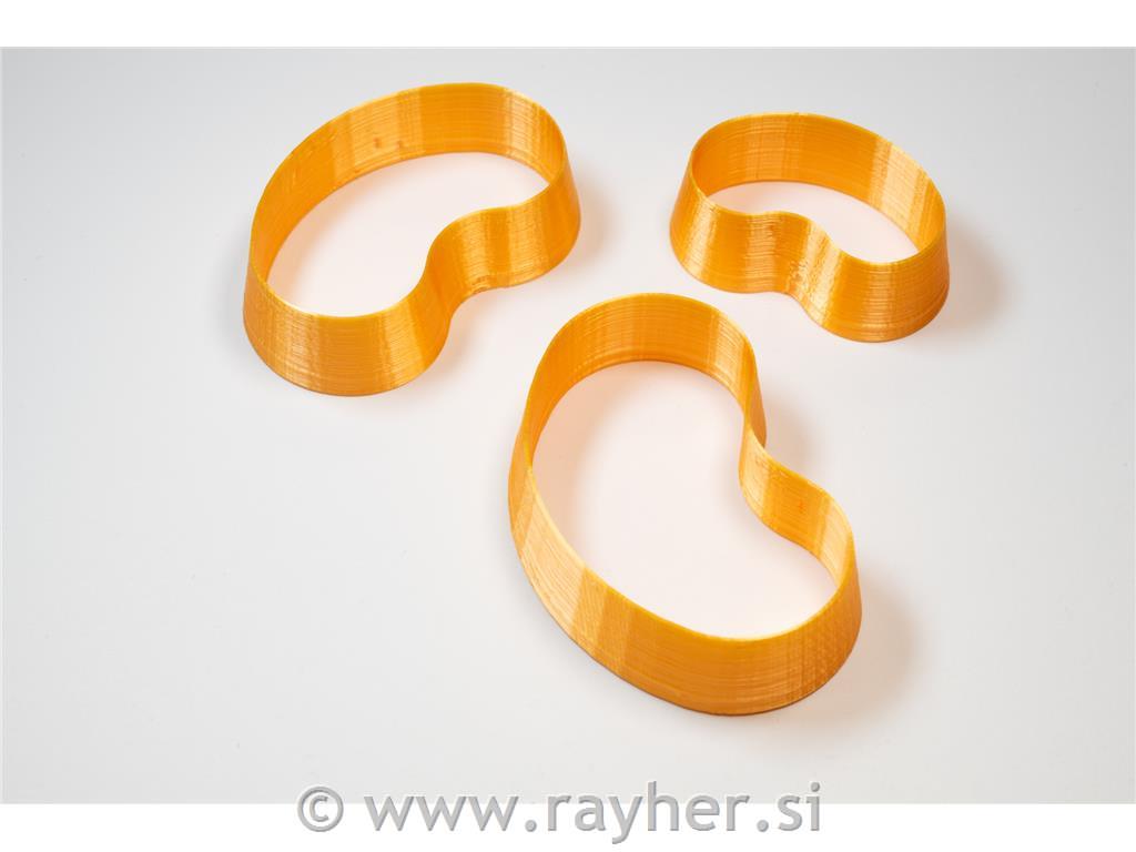 Izsekovalci fižolček 33-51 mm set 3