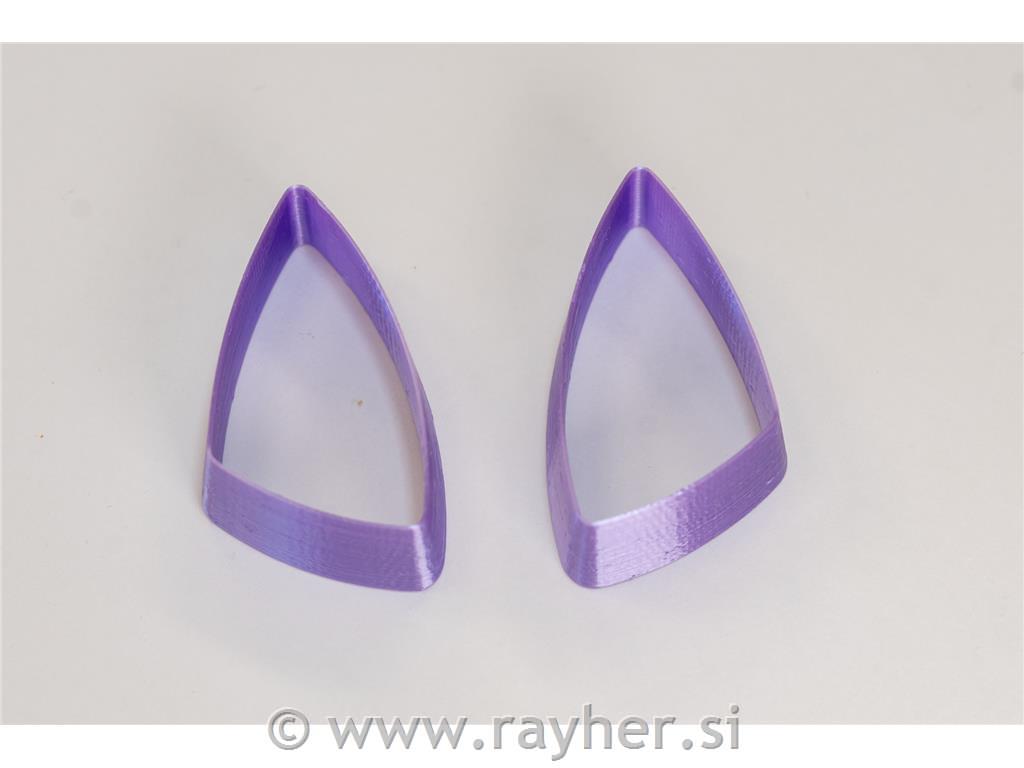 Izsekovalci trikotnik L+D 20 mm set 2