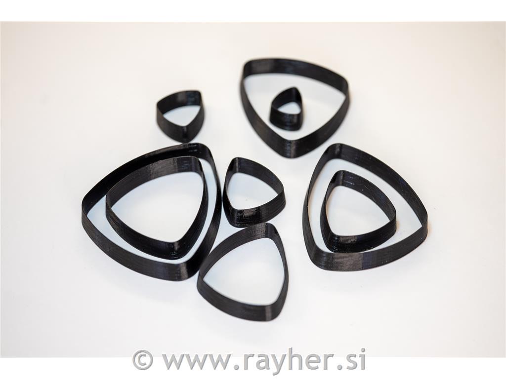 Izsekovalci zaob.trikotnik 16-64mm set 9