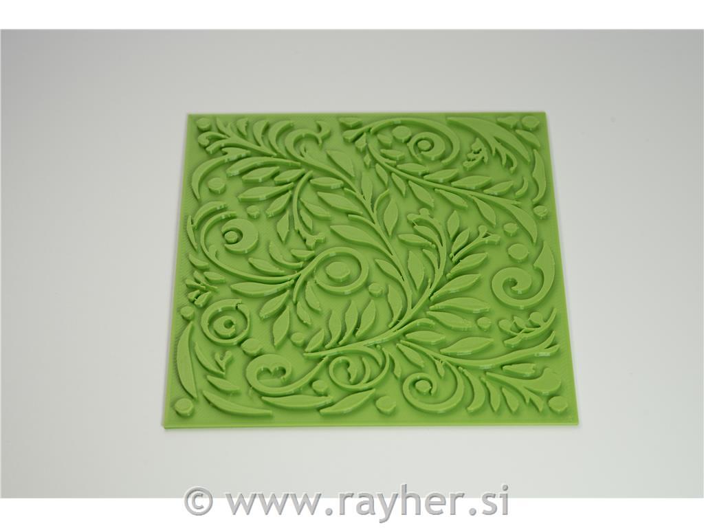 Teksturna plošča za relief Deb Leaves 1; 10x10 cm