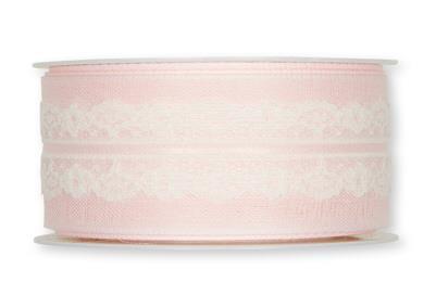 TRAK S ČIPKO, ROZA, 1M, 40MM