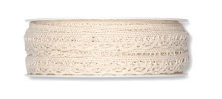 ČIPKA KVAČKANA BOMBAŽNA, KREM, 1M, 10MM