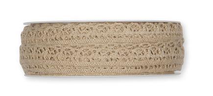 ČIPKA KVAČKANA BOMBAŽNA, NATUR, 1M, 10MM