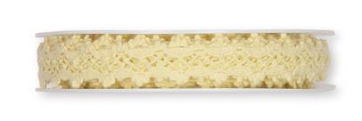 ČIPKA KVAČKANA BOMBAŽNA, VANILA, 1M,15MM