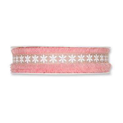 Printed linen ribbon 18 mm