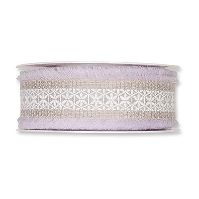 Printed linen ribbon 35 mm