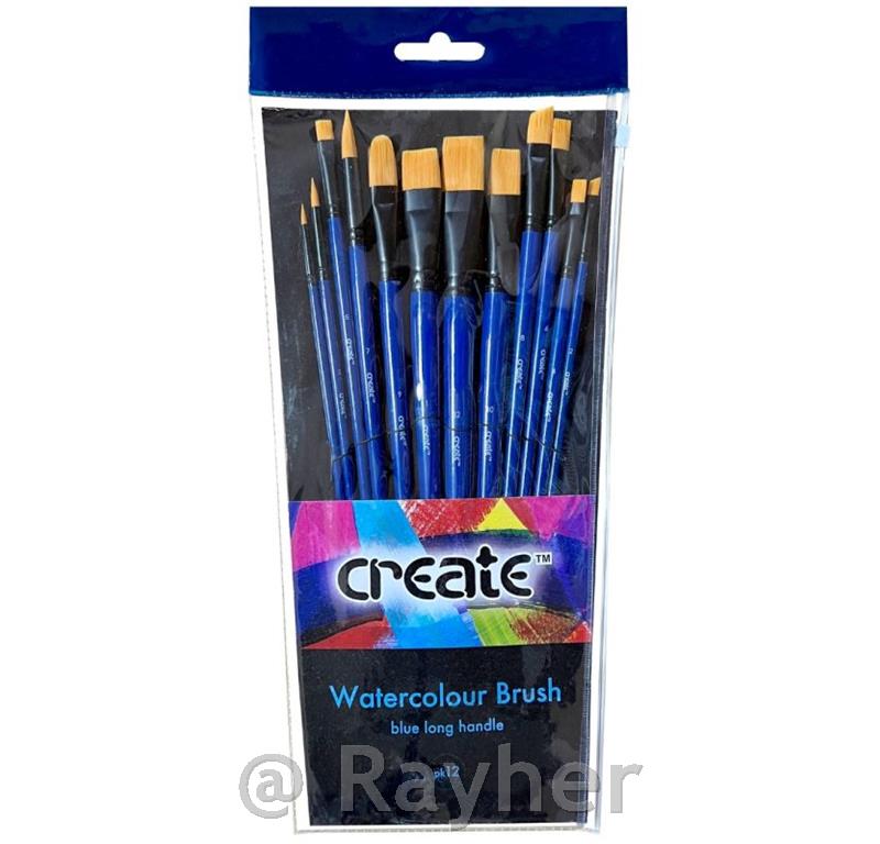 Veliki set čopičev za akvarelne barve in tuše Create