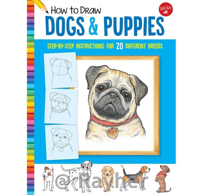 Knjiga How To Draw Dogs and puppies