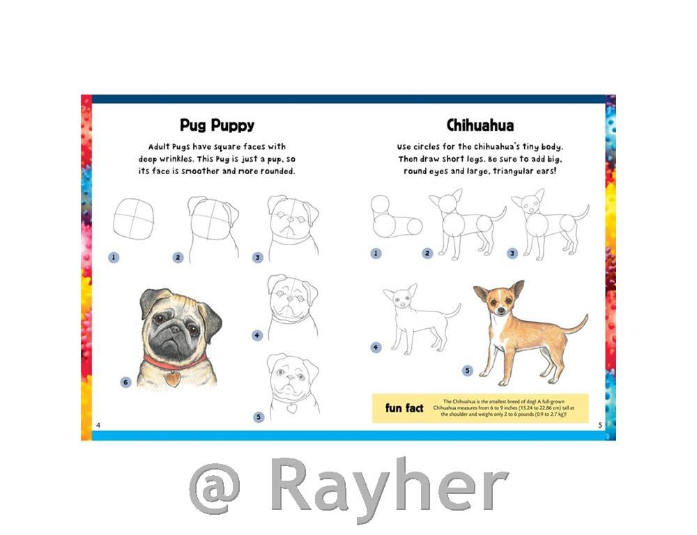 Knjiga How To Draw Dogs and puppies