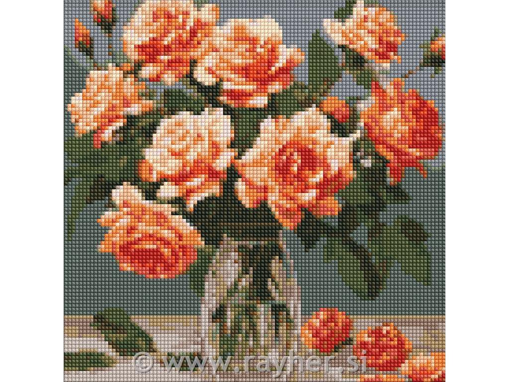 Diamond mosaic, Refined bouquet, 30x30 cm