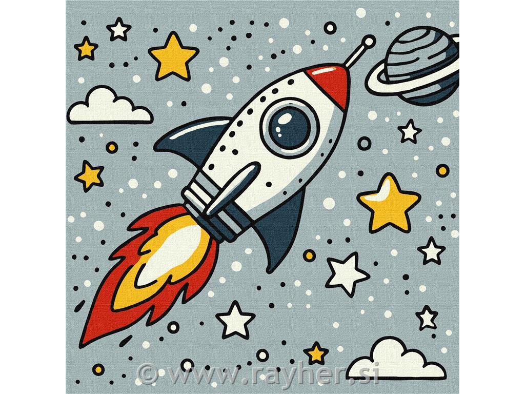 Painting by Numbers Kids, Space rocket