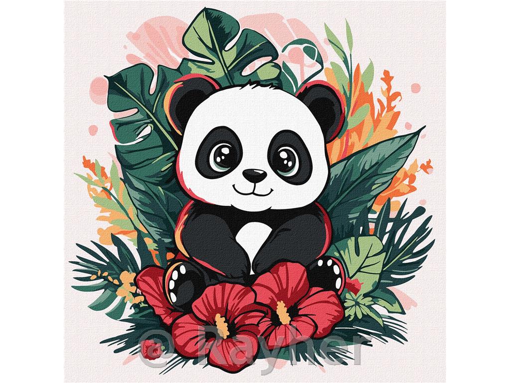 Slikanje po številkah Kids, Panda in the tropics, 30x30cm