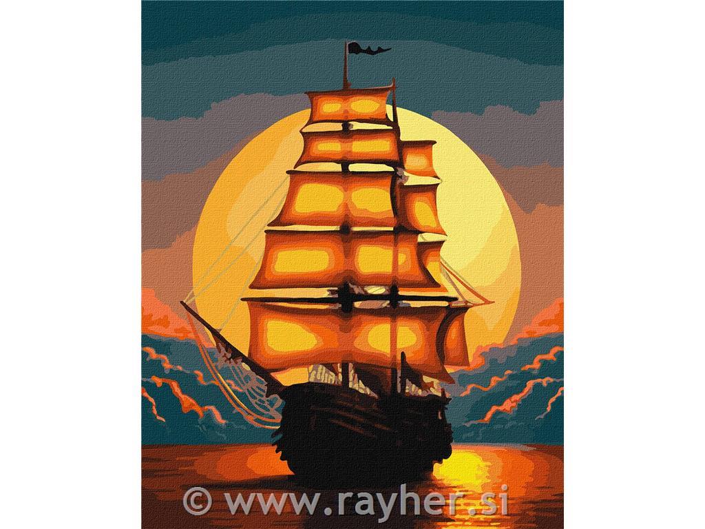 Slikanje po številkah, Orange sails, 40x50 cm