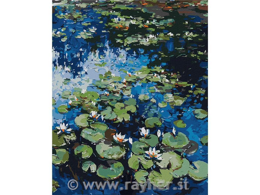 Slikanje po številkah, Water lilies, 40x50 cm