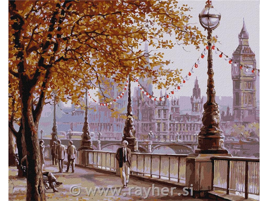 Slikanje po številkah, Autumn London, 40x50 cm