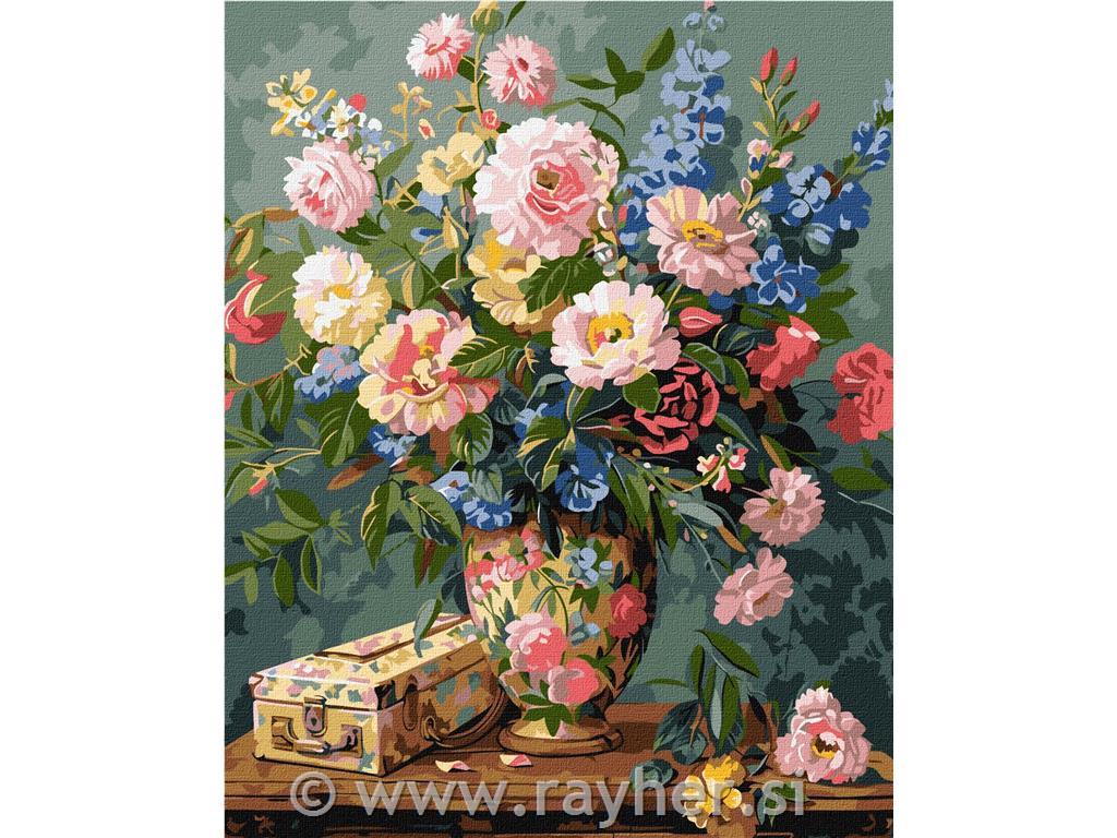 Slikanje po številkah, A floral fantasy, 40x50 cm