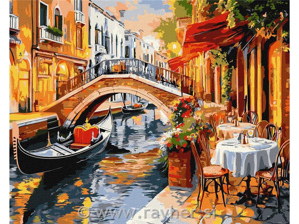 Slikanje po številkah, Venetian streets, 40x50 cm