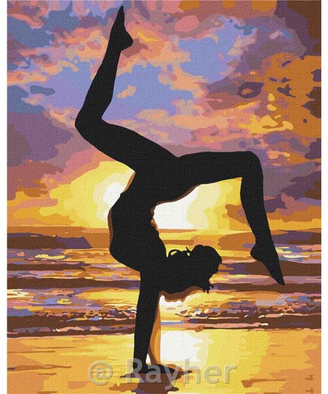 Slikanje po številkah, Yoga at sunset