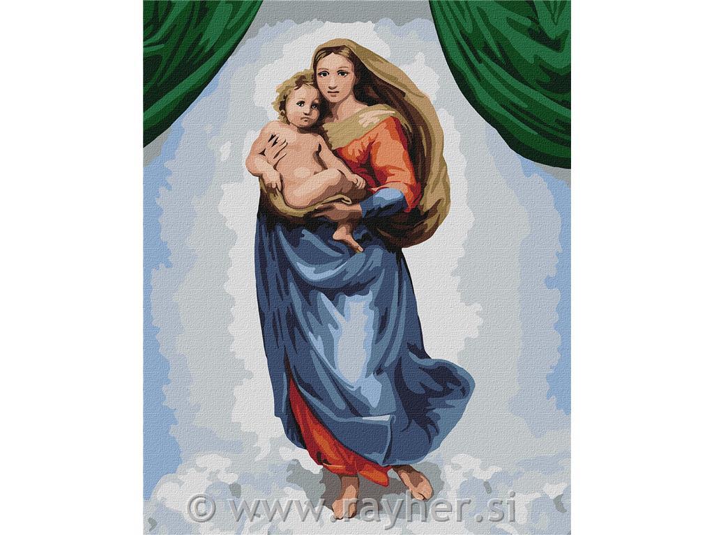 Slikanje po številkah, Sistine Madonna, 40x50 cm