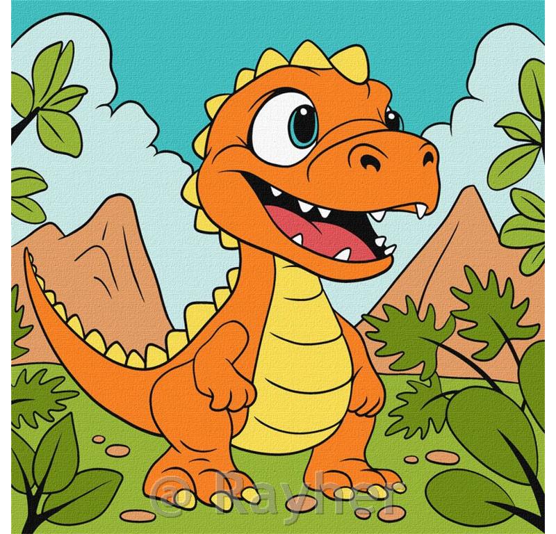 Slikanje po številkah, Funny dinosaur