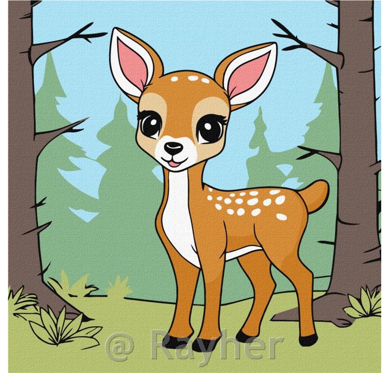 Slikanje po številkah, An adorable little deer