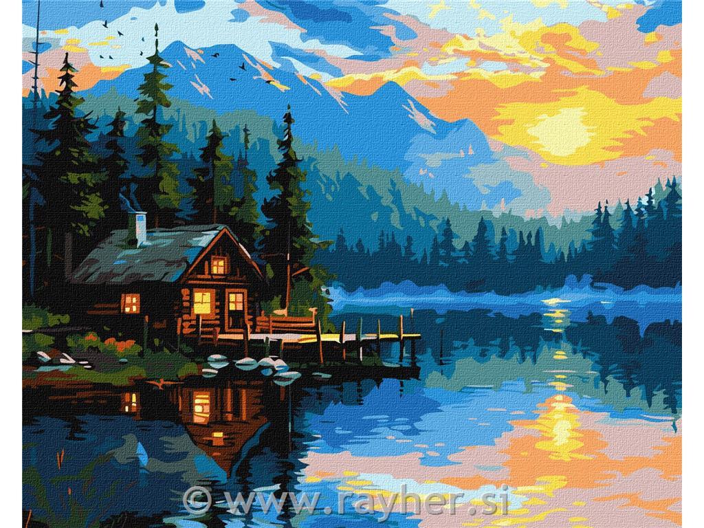 Slikanje po številkah, Lake cosiness, 40x50 cm
