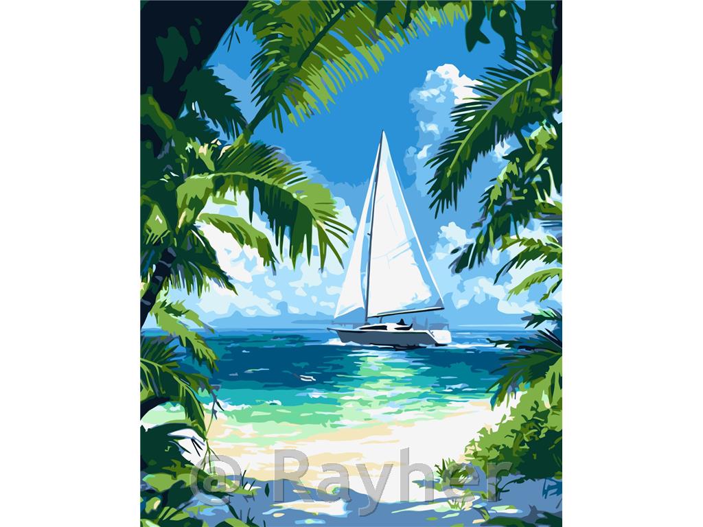 Slikanje po številkah, Tropical coastline