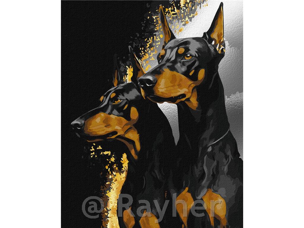 Slikanje po številkah, Faithful Doberman, 40x50 cm