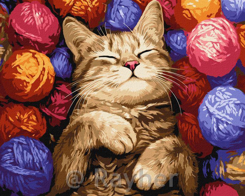Slikanje po številkah, The cat in the balls