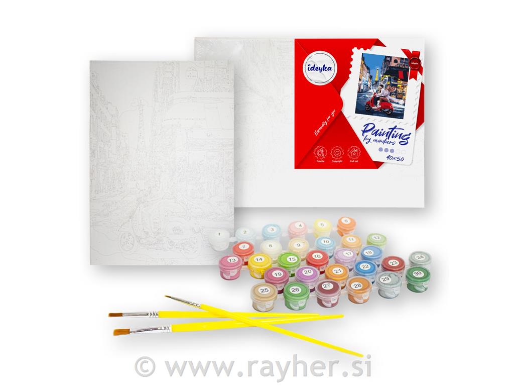 Painting by Numbers, The Mystery Girl, 40x50 cm