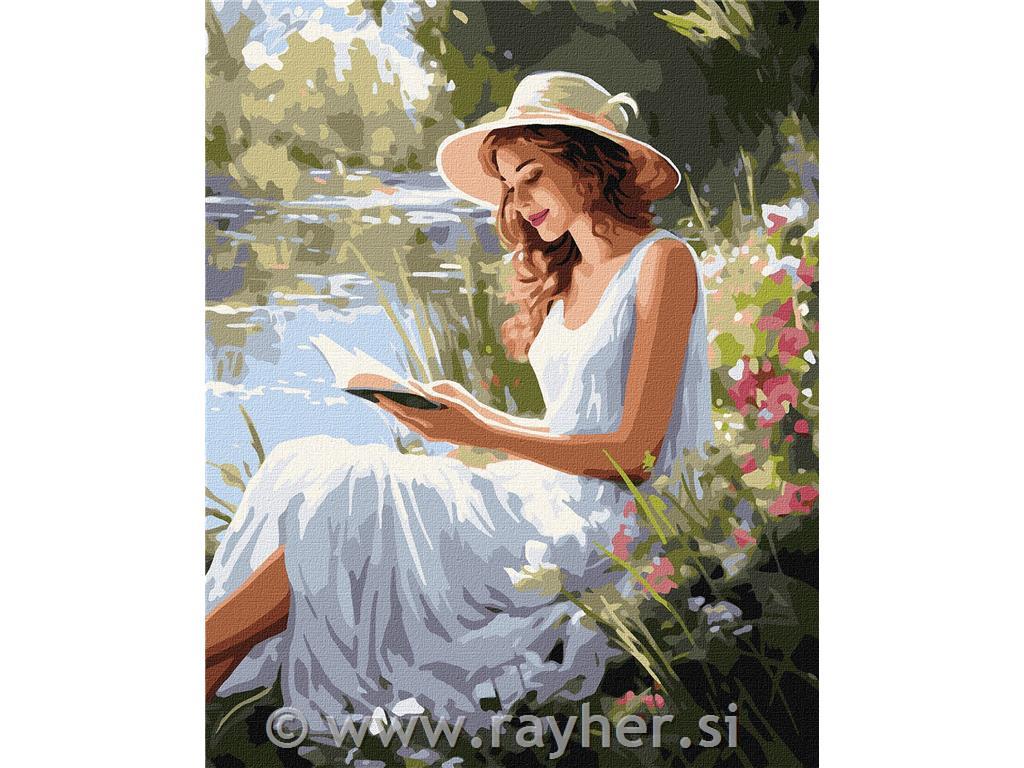 Slikanje po številkah, Fascinating reading, 40x50 cm