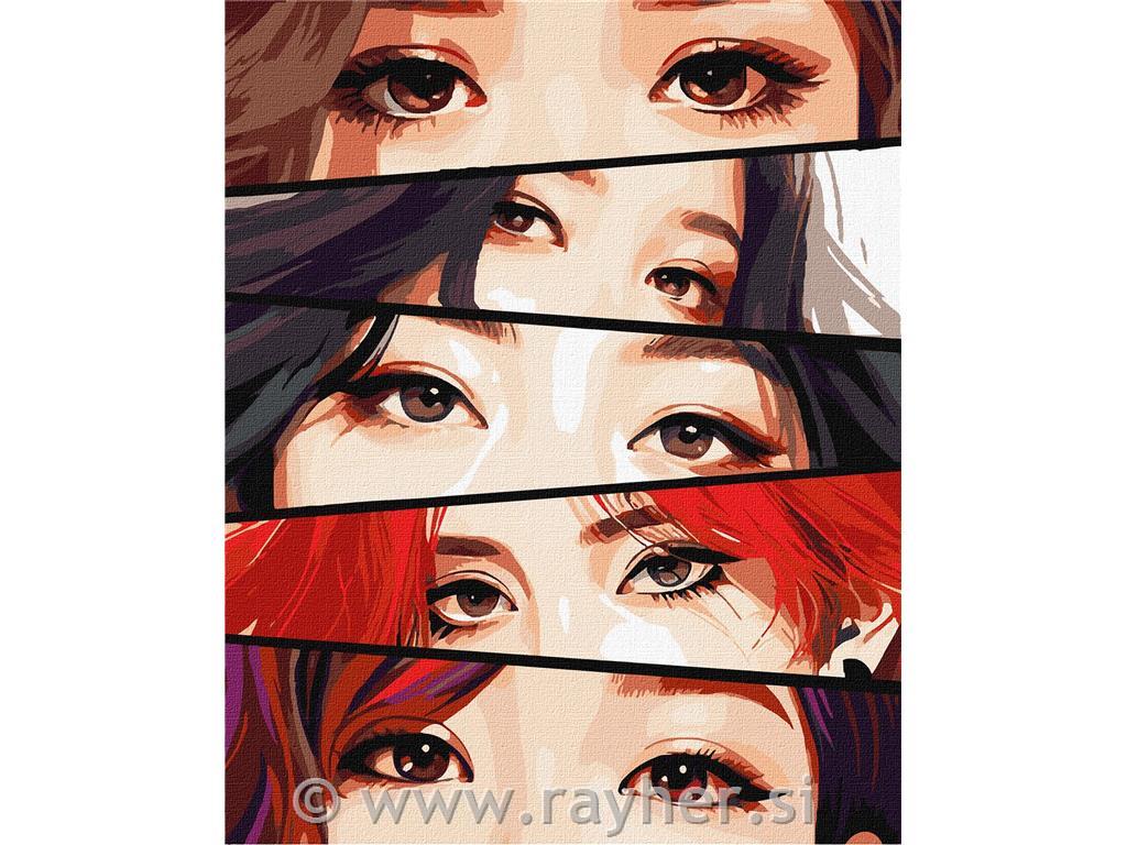 Slikanje po številkah, Charming eyes, 40x50 cm