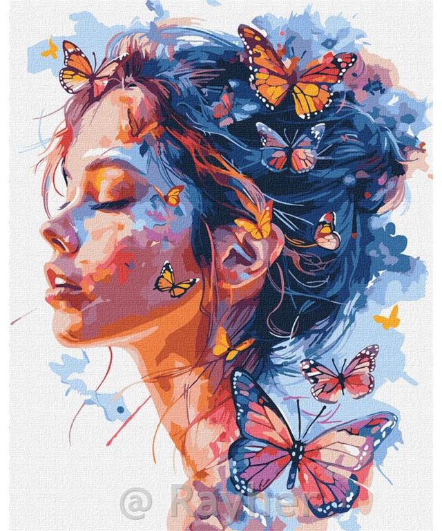 Slikanje po številkah, The girl and the butterflies