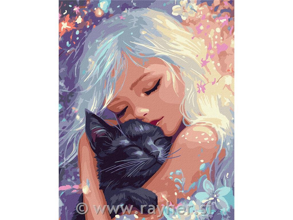 Slikanje po številkah, Fluffy talisman, 40x50 cm