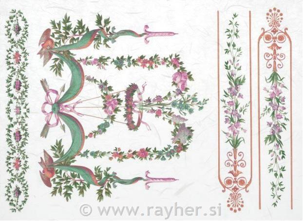 DECOUPAGE PAPIR RIŽEV A4, CVETLIČNE GIR2
