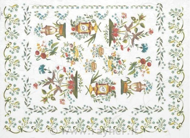 DECOUPAGE PAPIR RIŽEV A4, CVETLIČNI MOTI