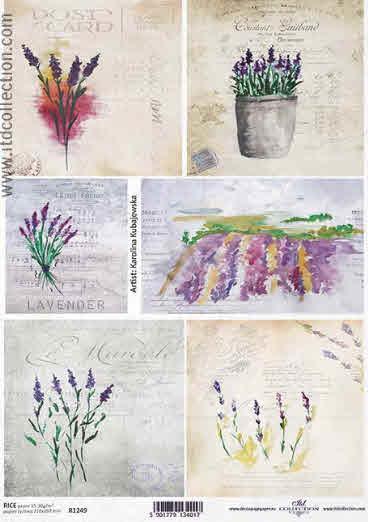 Decoupage paper - Lavender