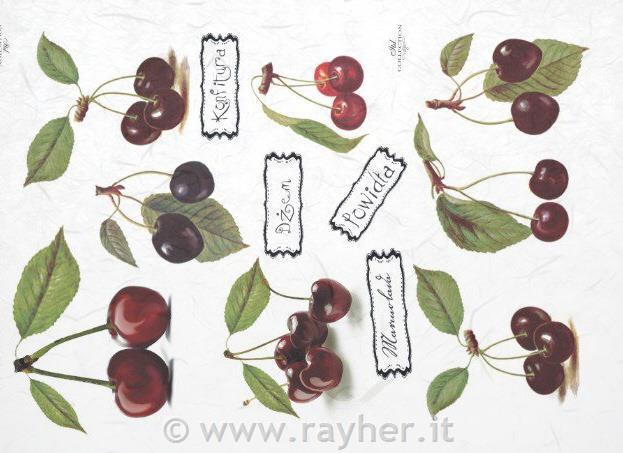 DECOUPAGE PAPIR RIŽEV A4, ČEŠNJE