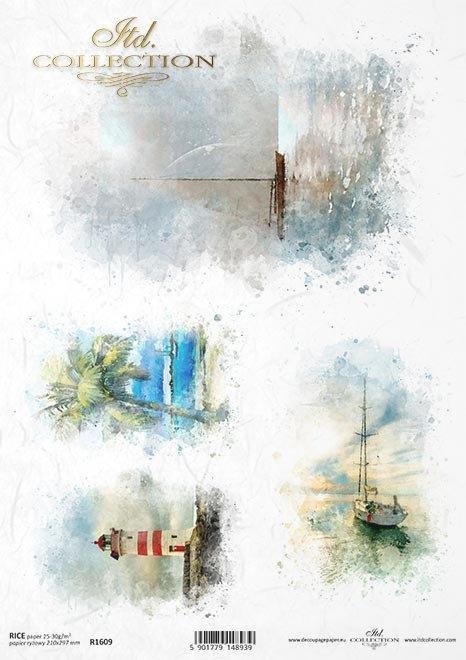 DECOUPAGE PAPIR RIŽEV A4, OCEAN