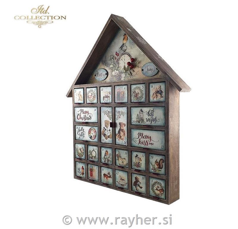 Decoupage papir rižev A4, Advent