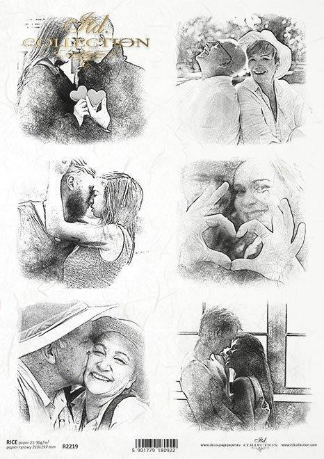 Decoupage papir, rižev A4, Pari