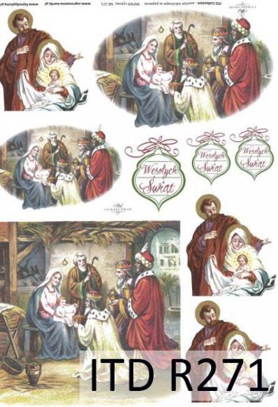 DECOUPAGE PAPIR RIŽEV A4,SV.DRUŽINA&KRAL