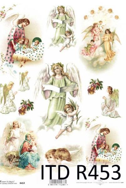 DECOUPAGE PAPIR RIŽEV A4,ANGELI