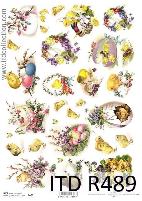 DECOUPAGE PAPIR RIŽEV A4, VELIKA NOČ 1