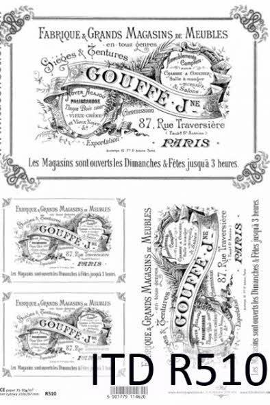 DECOUPAGE PAPIR RIŽEV A4, COUFFE